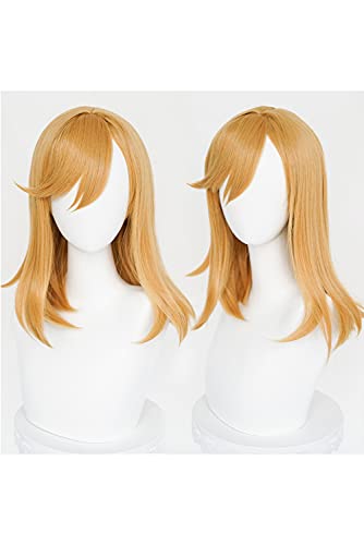 LoveLive!SuperStar Shibuya Kanon Naranja-Rojo Media Longitud Cabello Flip Outward Hair Styling Halloween Party Props Peluca Cosplay con peluca gratis