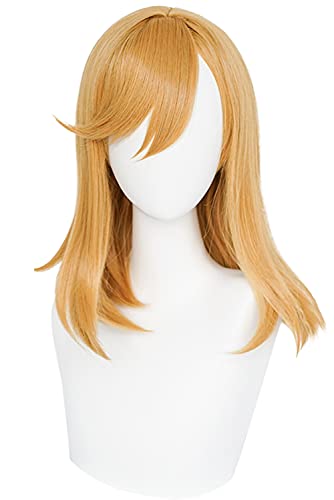 LoveLive!SuperStar Shibuya Kanon Naranja-Rojo Media Longitud Cabello Flip Outward Hair Styling Halloween Party Props Peluca Cosplay con peluca gratis