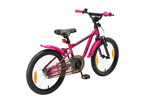 LÖWENRAD Bicicleta Infantil para niños y niñas a Partir de 5 años | Bici 18" Pulgadas con Frenos | Berry