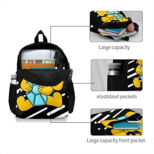 Lsjuee Mikec-Rack 3D Impresión Anime/Mochila de Dibujos Animados, Mochilas Escolares Personalizadas para niños