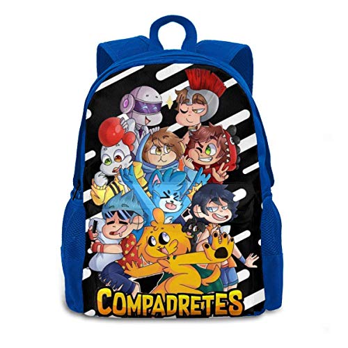 Lsjuee Mikec-Rack 3D Impresión Anime/Mochila de Dibujos Animados, Mochilas Escolares Personalizadas para niños