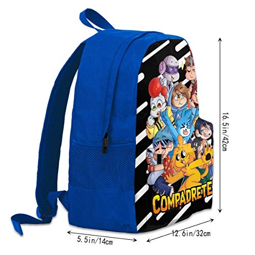 Lsjuee Mikec-Rack 3D Impresión Anime/Mochila de Dibujos Animados, Mochilas Escolares Personalizadas para niños