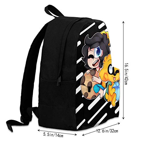 Lsjuee Mikec-Rack 3D Impresión Anime/Mochila de Dibujos Animados, Mochilas Escolares Personalizadas para niños