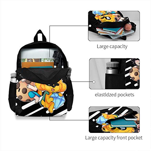 Lsjuee Mikec-Rack 3D Impresión Anime/Mochila de Dibujos Animados, Mochilas Escolares Personalizadas para niños