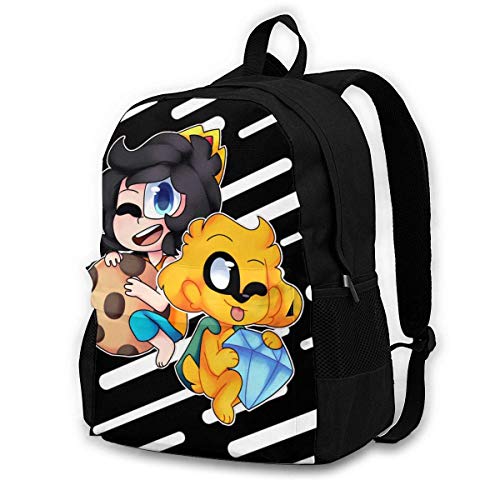 Lsjuee Mikec-Rack 3D Impresión Anime/Mochila de Dibujos Animados, Mochilas Escolares Personalizadas para niños