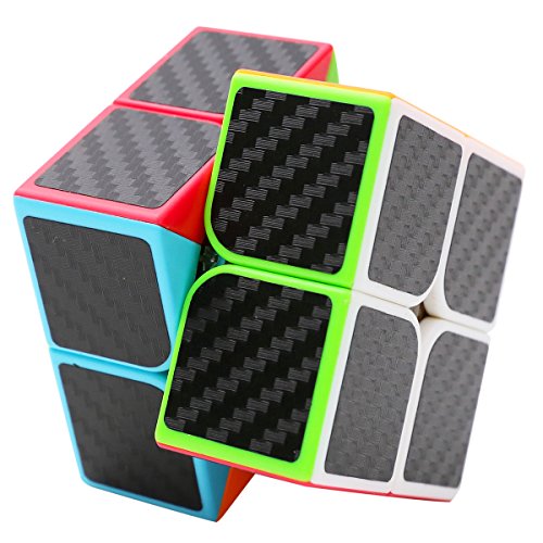 LSMY Speed Cube 2x2x2, Puzzle Mágico Cubo Carbon Fiber Sticker Toy