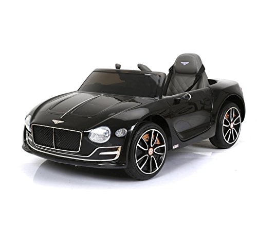 LT882 Coche eléctrico para niños 6V BENTLEY con luces LED y control remoto - Negro