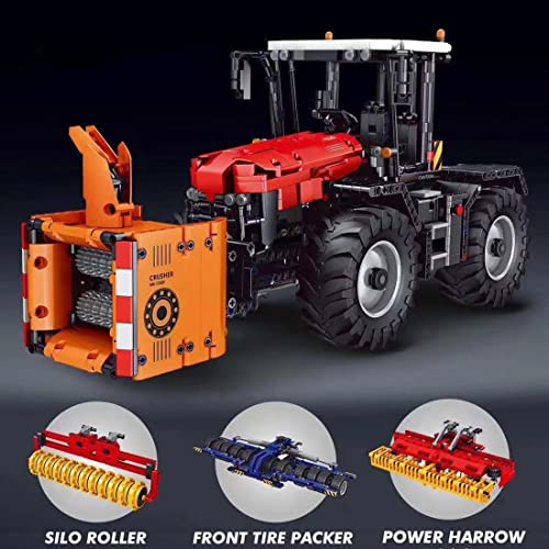 LTGO Tractor teledirigido con motor, 2716 piezas de bloques de construcción, compatible con Lego Technic