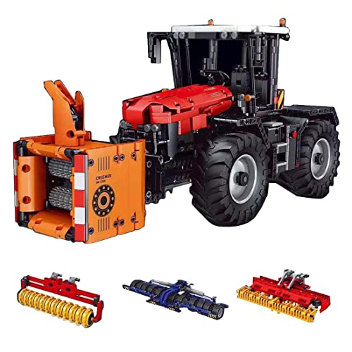 LTGO Tractor teledirigido con motor, 2716 piezas de bloques de construcción, compatible con Lego Technic