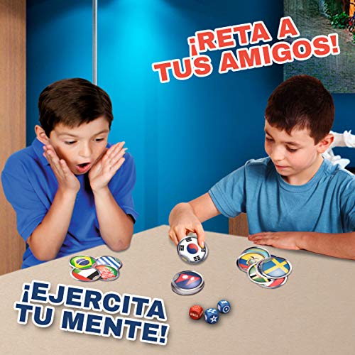 Lúdilo- Banderea, Banderas del Mundo, Mesa para niños, Viaje, Juego Cartas Agilidad Mental, Educativo, Juguete en Familia (80894)