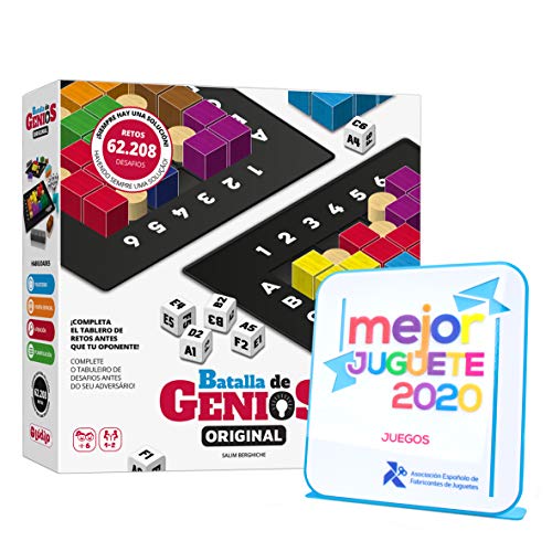 Lúdilo- Batalla de Genios 3D, Mesa, Rompecabezas Madera, educativos, Juegos Inteligencia niños, Puzzles + Lúdilo- Reinas durmientes, Juego de cartas educativo para niños