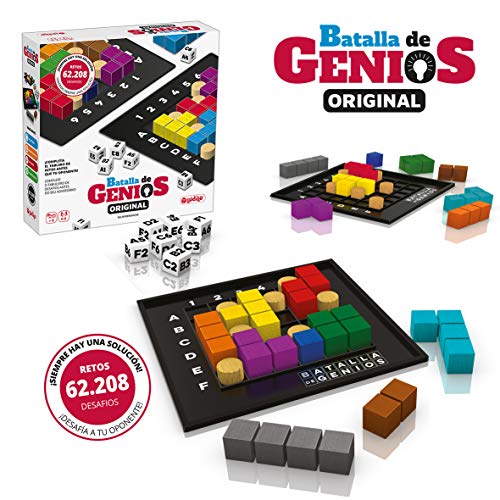 Lúdilo- Batalla de Genios 3D, Mesa, Rompecabezas Madera, educativos, Juegos Inteligencia niños, Puzzles + Lúdilo- Reinas durmientes, Juego de cartas educativo para niños