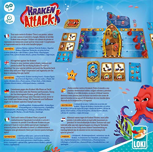 Lúdilo Kraken Attack Mesa, Juegos de Cartas (Loki 51687)