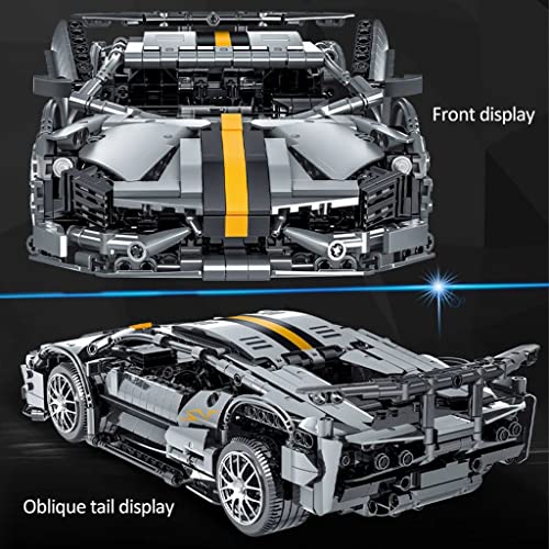 LYMHGHJ 1337pcs City Super Racing Car Building Blocks Technical Drift Sports Vehicle Moc Bricks Juguetes educativos para niños Regalo, 1:14 Building Blocks Set Compatible con Lego