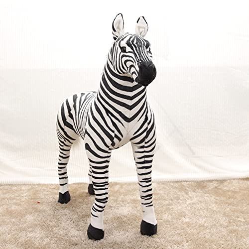 LYNLYN Juguetes Blandos Venta al por Mayor Stand de Felpa Cebra simulación Peluche Juguetes Accesorios para decoración de hogar Animales zoológico Zebra Modelo Regalo Liyannan