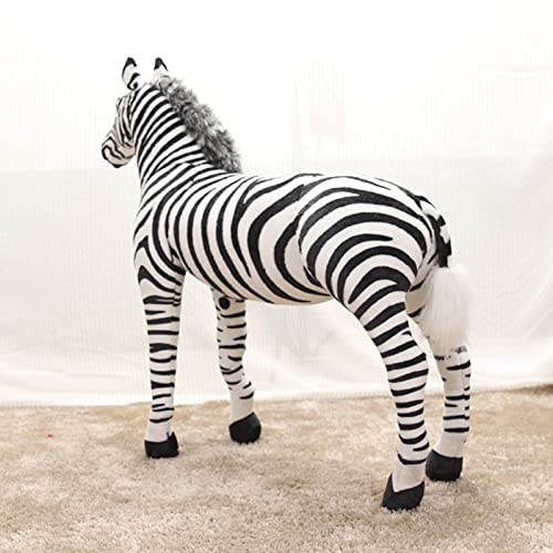 LYNLYN Juguetes Blandos Venta al por Mayor Stand de Felpa Cebra simulación Peluche Juguetes Accesorios para decoración de hogar Animales zoológico Zebra Modelo Regalo Liyannan