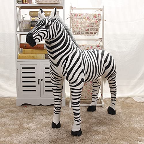 LYNLYN Juguetes Blandos Venta al por Mayor Stand de Felpa Cebra simulación Peluche Juguetes Accesorios para decoración de hogar Animales zoológico Zebra Modelo Regalo Liyannan