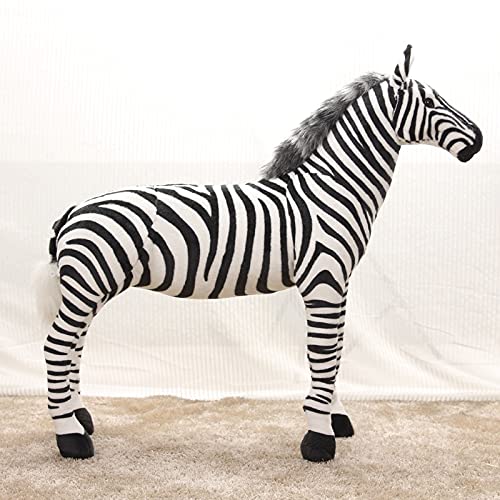 LYNLYN Juguetes Blandos Venta al por Mayor Stand de Felpa Cebra simulación Peluche Juguetes Accesorios para decoración de hogar Animales zoológico Zebra Modelo Regalo Liyannan