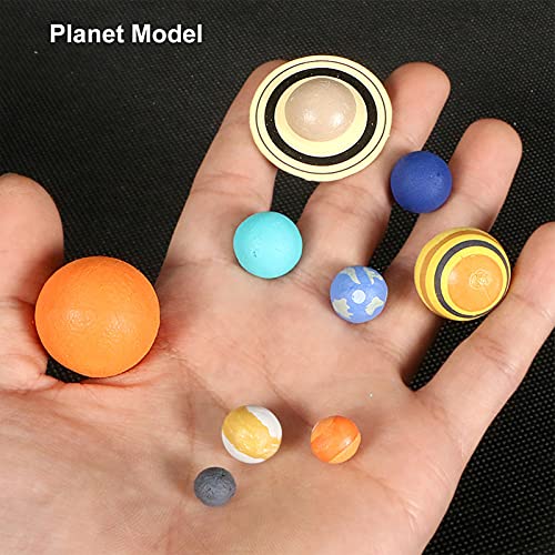 LZKW Planet Model, sistema solar de vinilo, pelota antiestrés, 9 unidades, sistema solar, modelo educativo, juguete multiusos, sistema solar, kit 3D para el hogar y la escuela