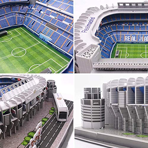 Madrid Santiago BERNABEU Estadio 160PCS 3D Rompecabezas de Rompecabezas para Adultos y niños Modelo Kits de construcción Juguetes Juguetes de Navidad Día de cumpleaños Regalo