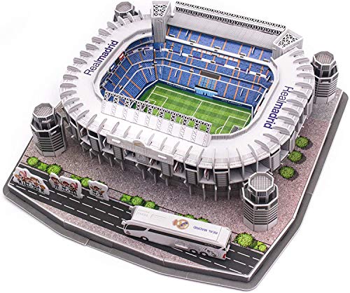 Madrid Santiago BERNABEU Estadio 160PCS 3D Rompecabezas de Rompecabezas para Adultos y niños Modelo Kits de construcción Juguetes Juguetes de Navidad Día de cumpleaños Regalo