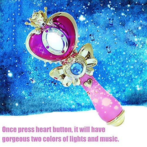 Magic Fairy Stick, Varita mágica de Hadas Luminous Princess Stick Niños Music Fairy Wand para Party Garden Home Yard