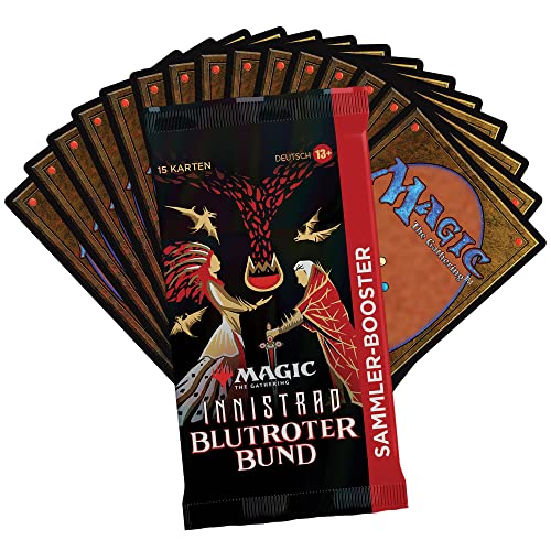 Magic the Gathering Innistrad: Blutroter Bundle-Booster para coleccionistas (15 Cartas mágicas en alemán) (Wizards of The Coast C90681000)