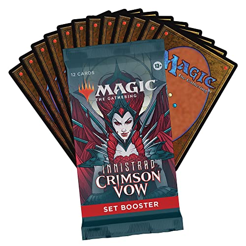 Magic: The Gathering Innistrad: Crimson Vow Set Booster Box | 30 paquetes + Box Topper (361 tarjetas mágicas)