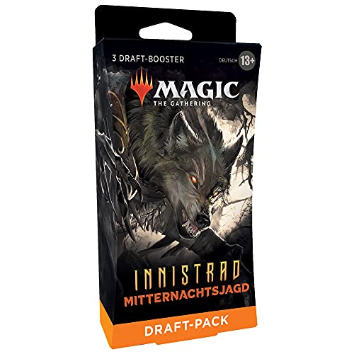 Magic the Gathering Innistrad: Juego de 3 Booster de Caza de Medianoche (versión Alemana) (Wizards of The Coast C97571000)