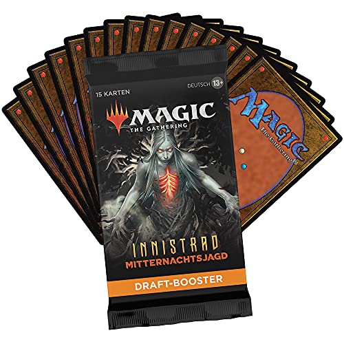 Magic the Gathering Innistrad: Juego de 3 Booster de Caza de Medianoche (versión Alemana) (Wizards of The Coast C97571000)