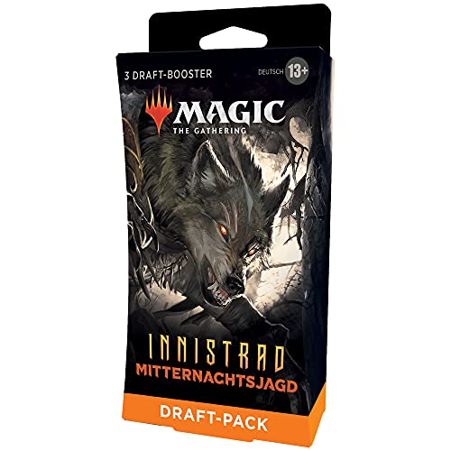 Magic the Gathering Innistrad: Juego de 3 Booster de Caza de Medianoche (versión Alemana) (Wizards of The Coast C97571000)