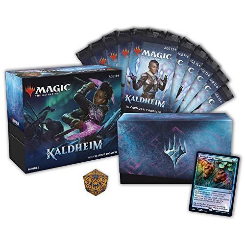 Magic: The Gathering Kaldheim Bundle, 10 boosters (150 Tarjetas mágicas) y Accesorios, Multi