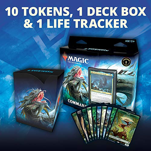 Magic: The Gathering Legends Reap The Tides (100 cartas listas para jugar, 1 comandante de lámina, azul-verde)