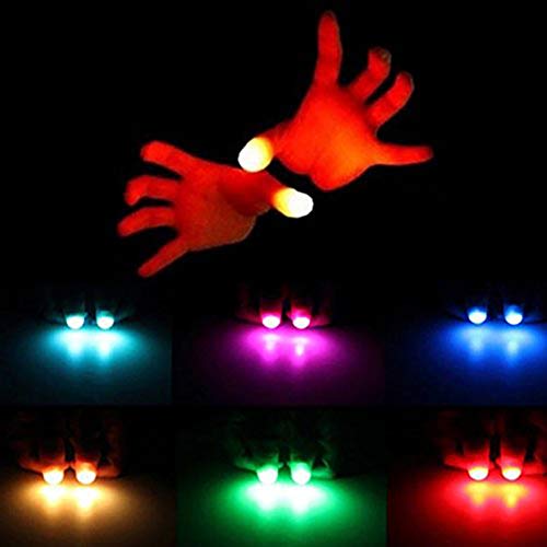 Mágico Trucos De Dedo, Magia Ilumina Los Pulgares Que Brillan Intensamente Pulgares De Punta Ligera Magic Prop Fake Finger para Fiesta Aleatorio De Color