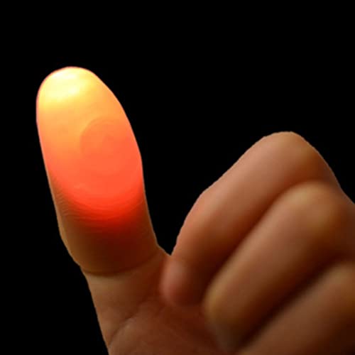 Mágico Trucos De Dedo, Magia Ilumina Los Pulgares Que Brillan Intensamente Pulgares De Punta Ligera Magic Prop Fake Finger para Fiesta Aleatorio De Color