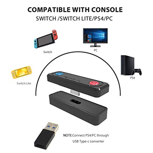 MagiDeal Transmisor Adaptador Bluetooth De 2 Piezas para Switch / Switch Lite / PS4