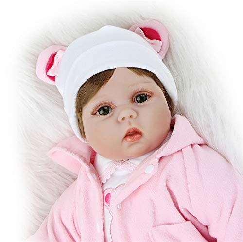 MAIHAO 55cm Bebes Reborn niñas Silicona Blanda realistas muñeca Reborn Vida Real Toddler Baby Recien Nacidos Originales Dolls Niño Ojos Abiertos