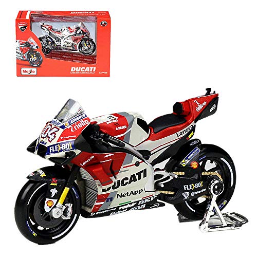 Maisto Ducati Desmosedici GP en Escala 1/18 de Andrea Dovizioso #4 34593, Color