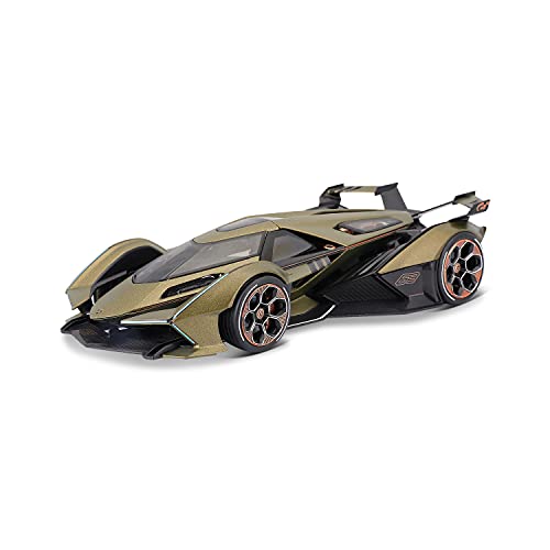 Maisto Lamborghini V12 Vision Grand Turismo: Maqueta de Coche a Escala 1:18, Maletero y capó móvil, orientable, 26 cm, Verde (536454)