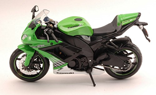 Maisto Modelo A Escala Compatible con Kawasaki Ninja ZX-10 R 2010 Green 1:12 MI10011G