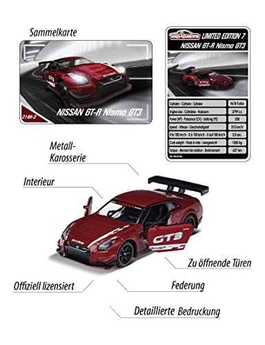 Majorette 212054024Q01 Limited Edition 7 – Juego de 6 Coches de Juguete de Metal Cromado Mate, con Rueda Libre y Piezas de Apertura, Incluye Tarjeta Coleccionable