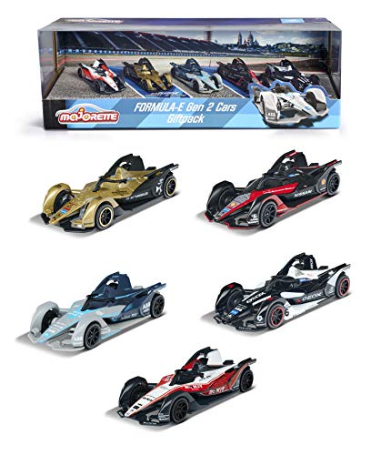 Majorette Formula E GEN2 Car - Juego de 5 Coches de Carreras (7,5 cm, 3 años)