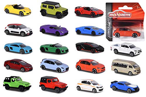 Majorette Street Cars - Coche de Juguete en Miniatura, para Niños a Partir de 3 Años, Modelo y Color Aleatorio, 1 Unidad de 7.5 cm