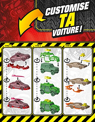 Majorette Tune Ups Series 1 – Coche de Juguete de Metal para tunear con 7 sorpresas, 1 de 18 Coches coleccionables en Paquete Sorpresa, Incluye Accesorios de Tuning, Entrega: 1 Unidad al Azar