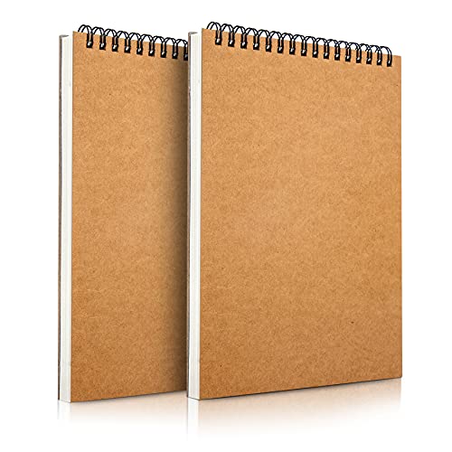 Mamowla Sketchbook A5 Bloc Dibujo, Encuadernado en Espiral Cuaderno Dibujo Para Niños Adultos con Tablero Duro Duradero, 160GSM Cuaderno Dibujo con Libre de ácido Bloc de Dibujo 60 Páginas