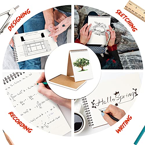 Mamowla Sketchbook A5 Bloc Dibujo, Encuadernado en Espiral Cuaderno Dibujo Para Niños Adultos con Tablero Duro Duradero, 160GSM Cuaderno Dibujo con Libre de ácido Bloc de Dibujo 60 Páginas