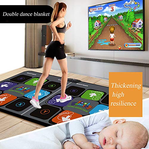 Manta De Baile Doble HD Almohadilla De Baile Inalámbrica Alfombrilla De Baile Plegable Antideslizante para El Hogar Consola De Juego Somatosensorial 3D Alfombra De Yoga Suave para TV/Computadora