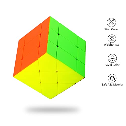 Maomaoyu Fisher Cube Speed Cube 3D Puzzle Cube Velocidad Cubo Niños Juguetes Educativos(Sin Etiqueta)