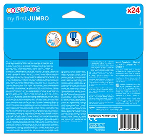 Maped Color' Peps Early Age Jumbo - Pack de 24 rotuladores