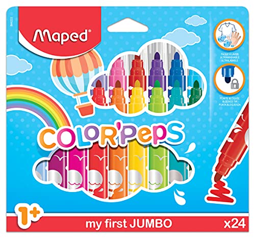 Maped Color' Peps Early Age Jumbo - Pack de 24 rotuladores